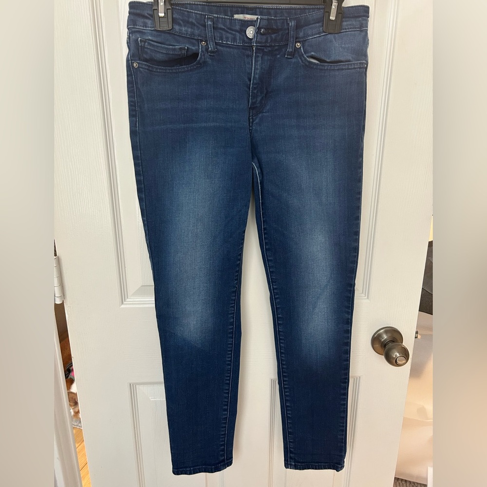 Levi’s True Blue 711 Skinny Jeans with Subtle Fading